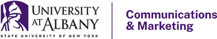 Logo for the University at Albany Office of Communications & Marketing